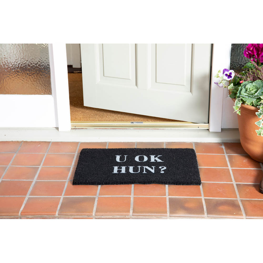 Astley Slogan Coir Black Doormat 40 x 60cm Image 2