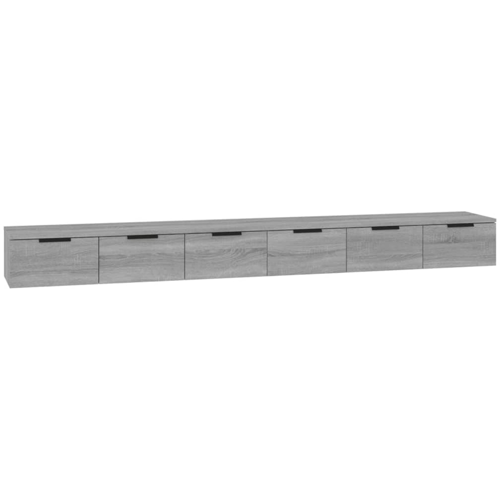 vidaXL 3 Drawer Grey Sonoma Wall Cabinet Set of 2 Image 2