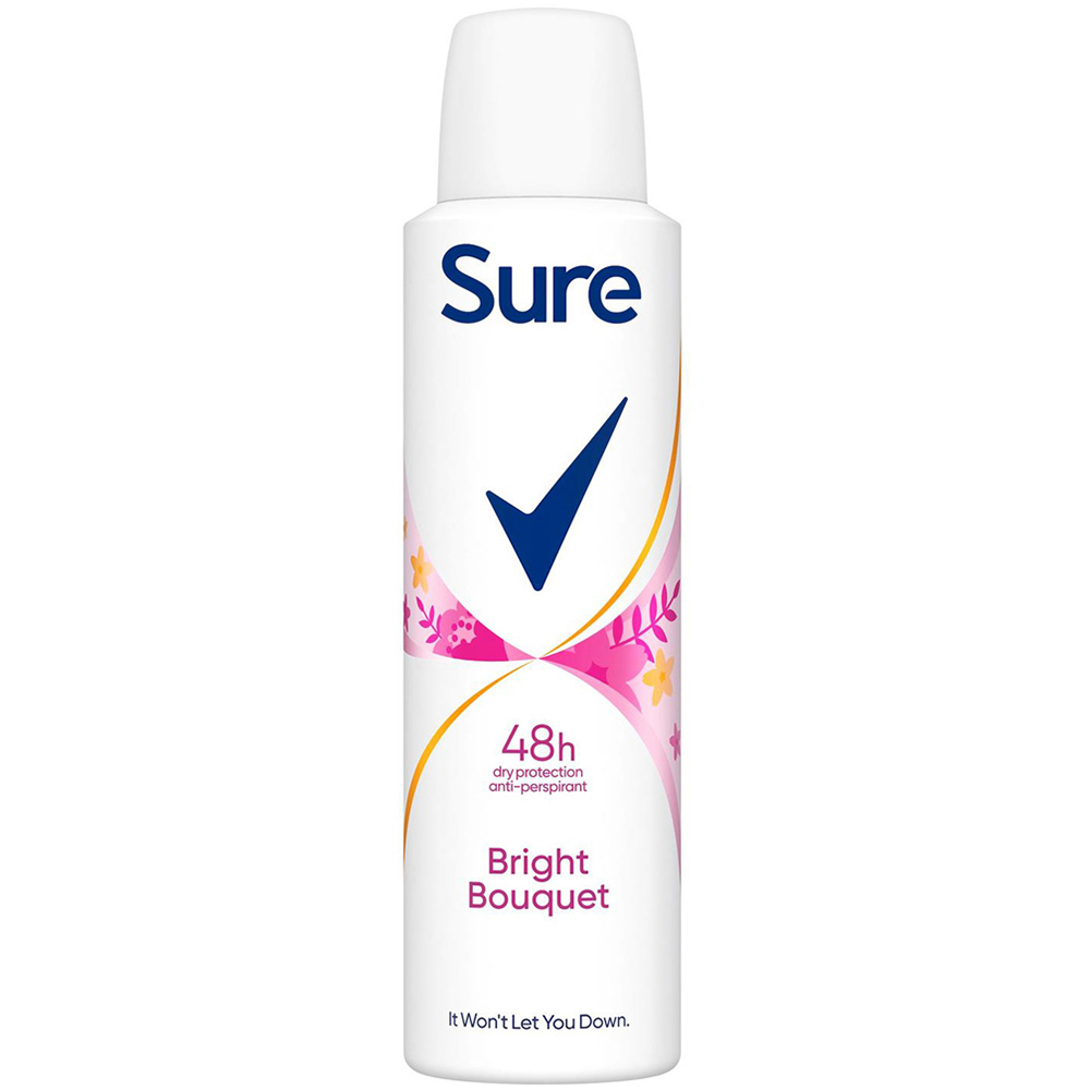 Sure Women 48H Protection Anti-Perspirant Bright Bouquet Deodorant Spray 150ml 18 Pack Image 2
