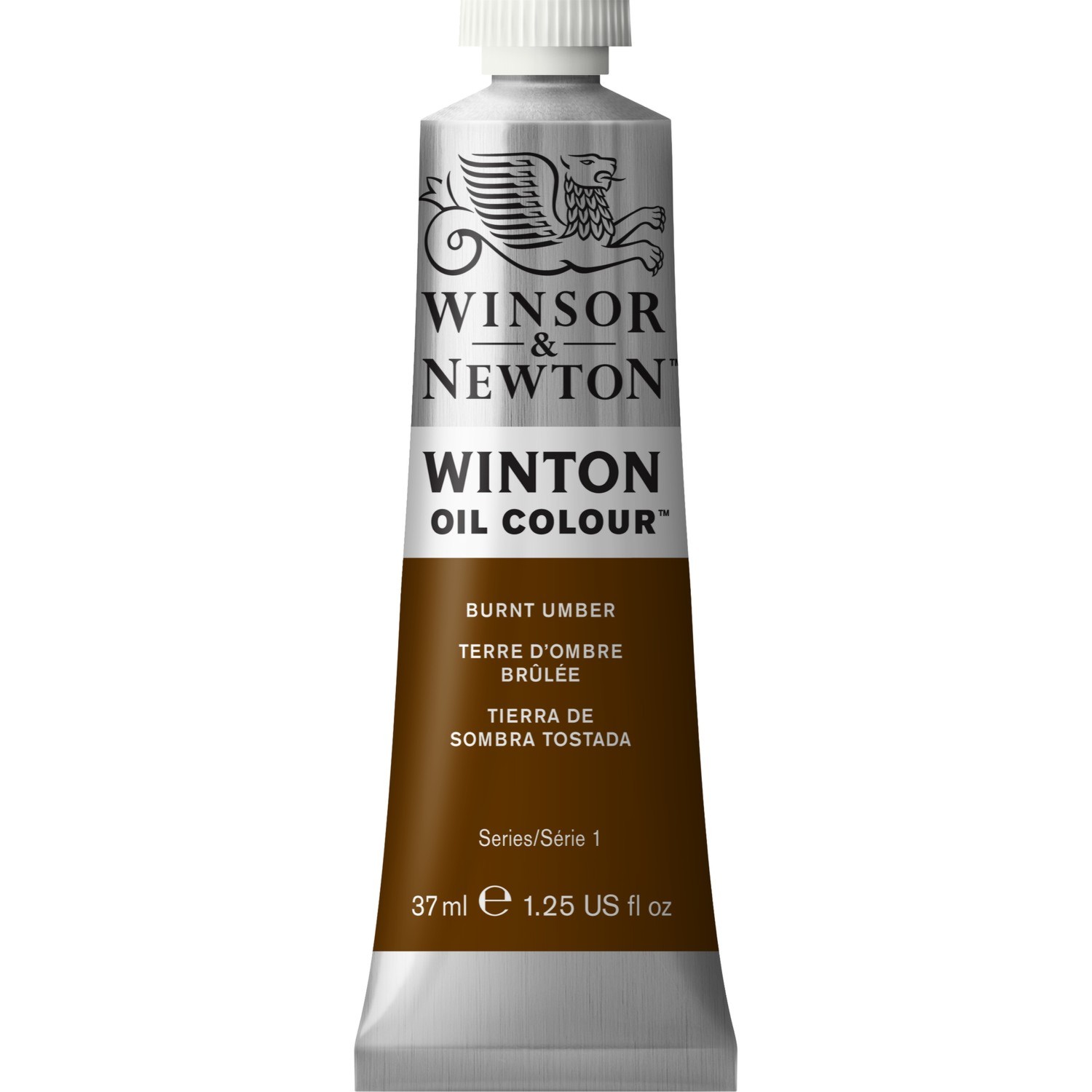 Winsor and Newton 37ml Winton Oil Colours - Burnt Umber Image 1