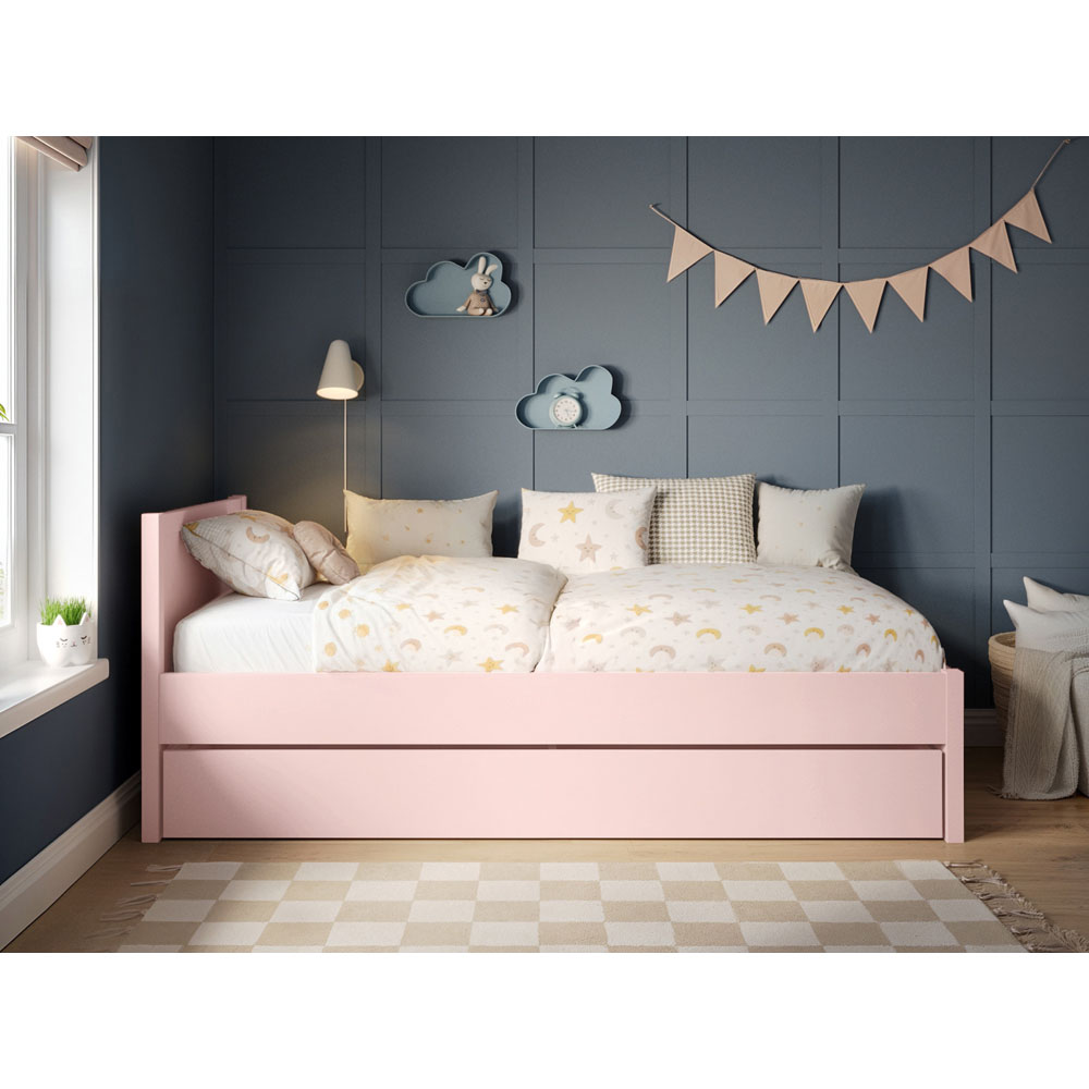 Flair Oli Single Pink 2 Drawer Storage Bed Image 4