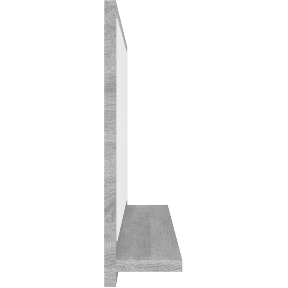 vidaXL Single Shelf Grey Sonoma Bathroom Mirror 40 x 10.5 x 37cm Image 4