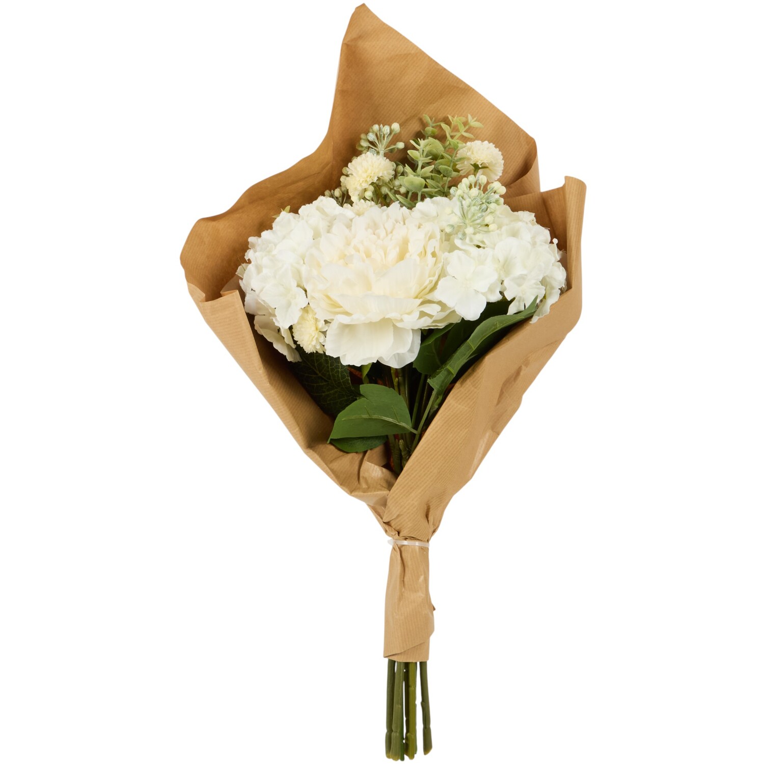 Peony and Hydrangea Bouquet Ivory Image 1