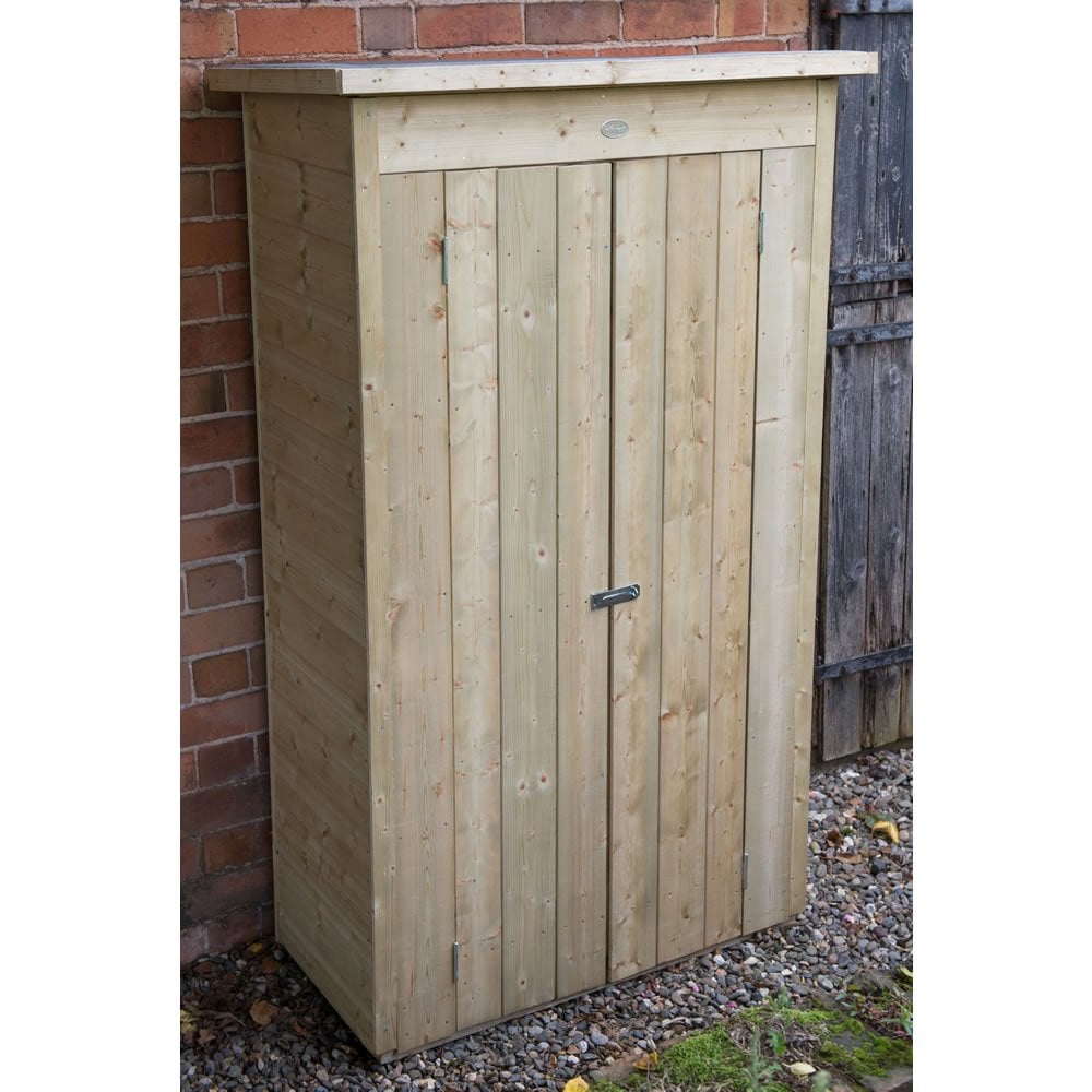 Forest Garden 4.3 x 3.5ft Double Door Pressure Treated Shiplap Tall Shed Image 5
