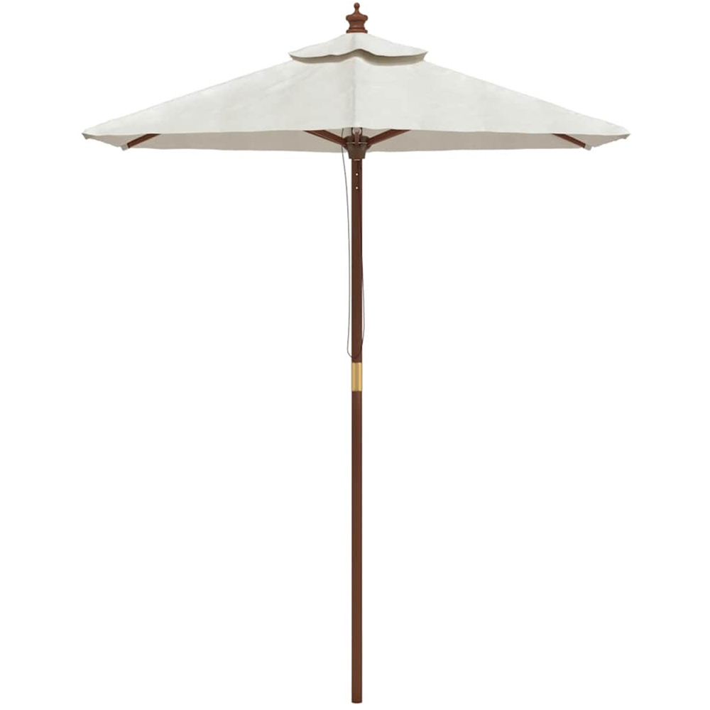 vidaXL White Garden Parasol 2.3 x 1.9m Image 2