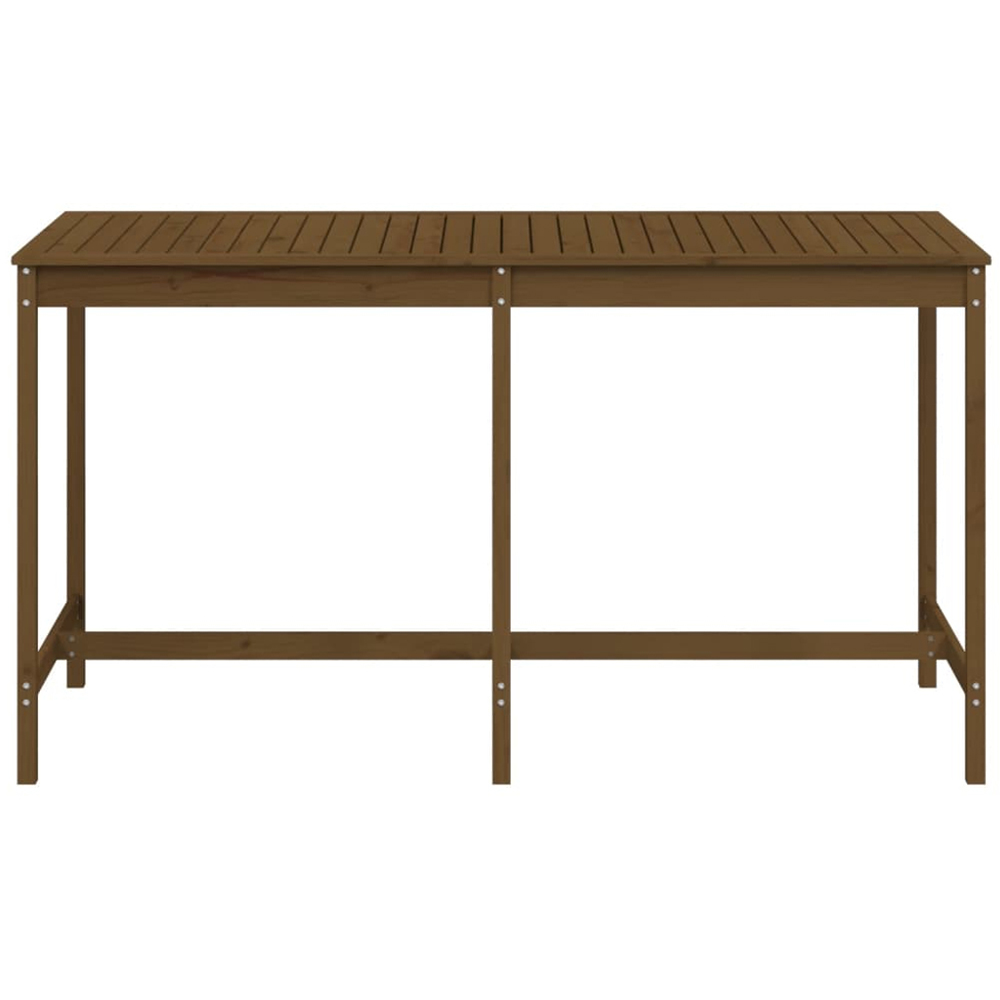 vidaXL 8 Seater Solid Pine Wood Slatted Garden Dining Table Honey Brown Image 3