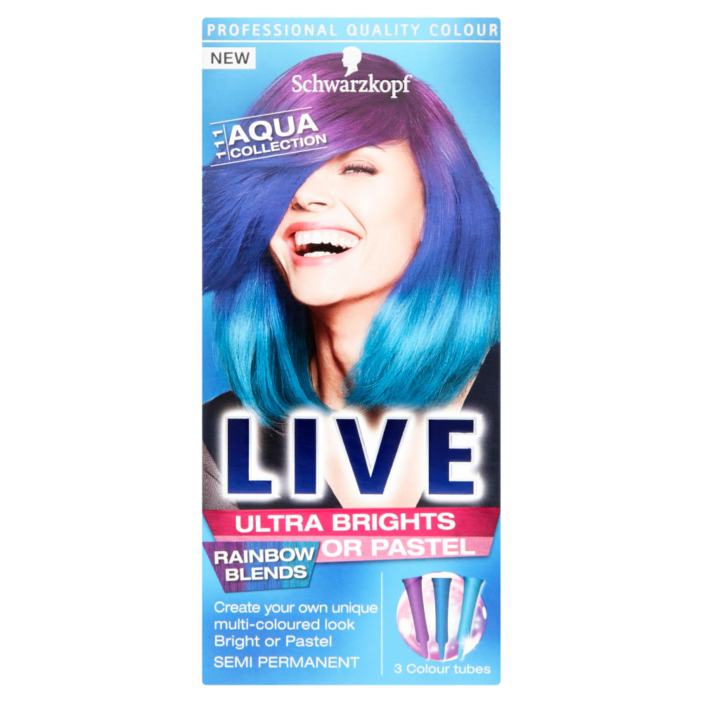 Schwarzkopf LIVE Ultra Brights or Pastel Aqua 111 Collection Semi-Permanent Hair  Dye | Wilko