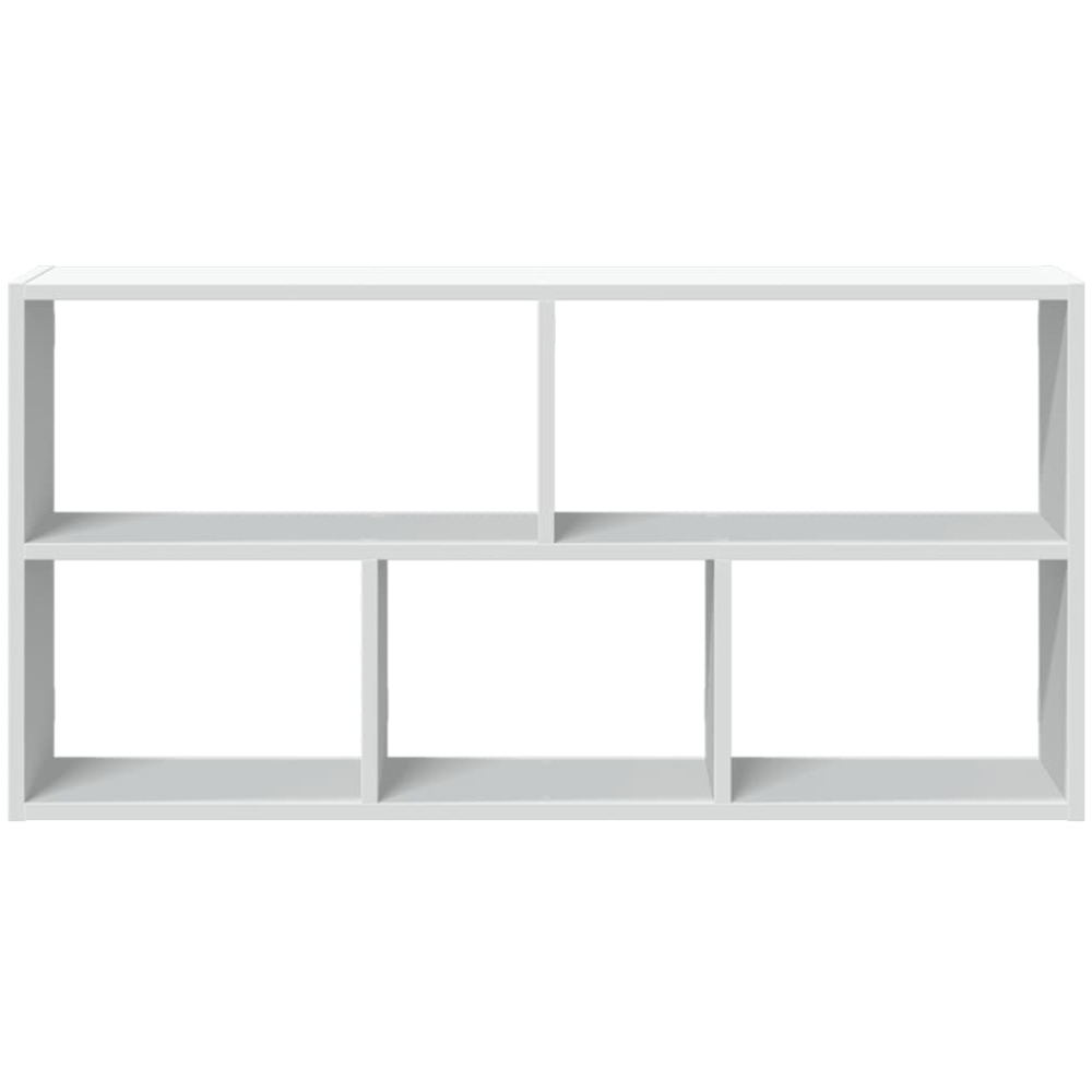 vidaXL 5 Shelf White Floating Wall Shelf Image 3