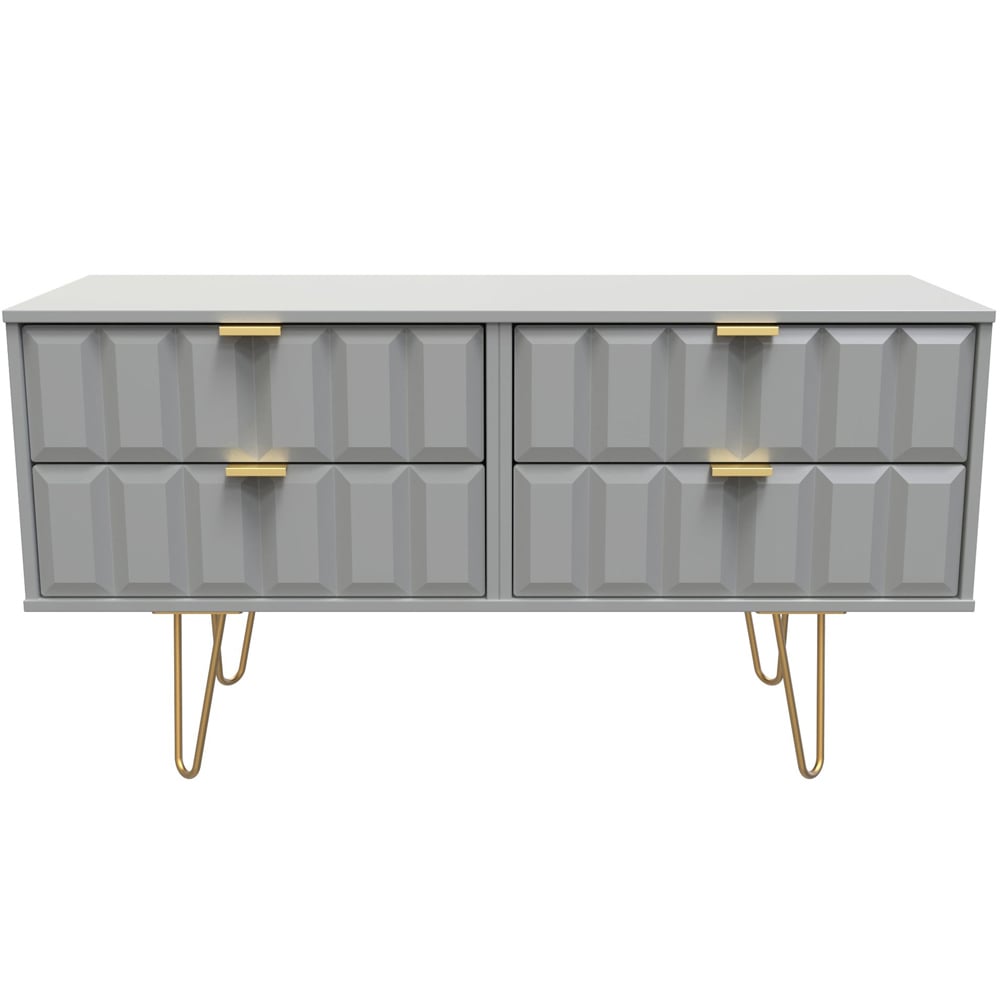 Crowndale Cube 4 Drawer Dusk Grey Chest of Drawers Ready Assembled Image 3