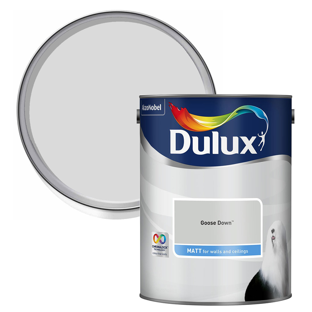 Dulux Walls & Ceilings Goose Down Matt Emulsion Paint 5L Image 1