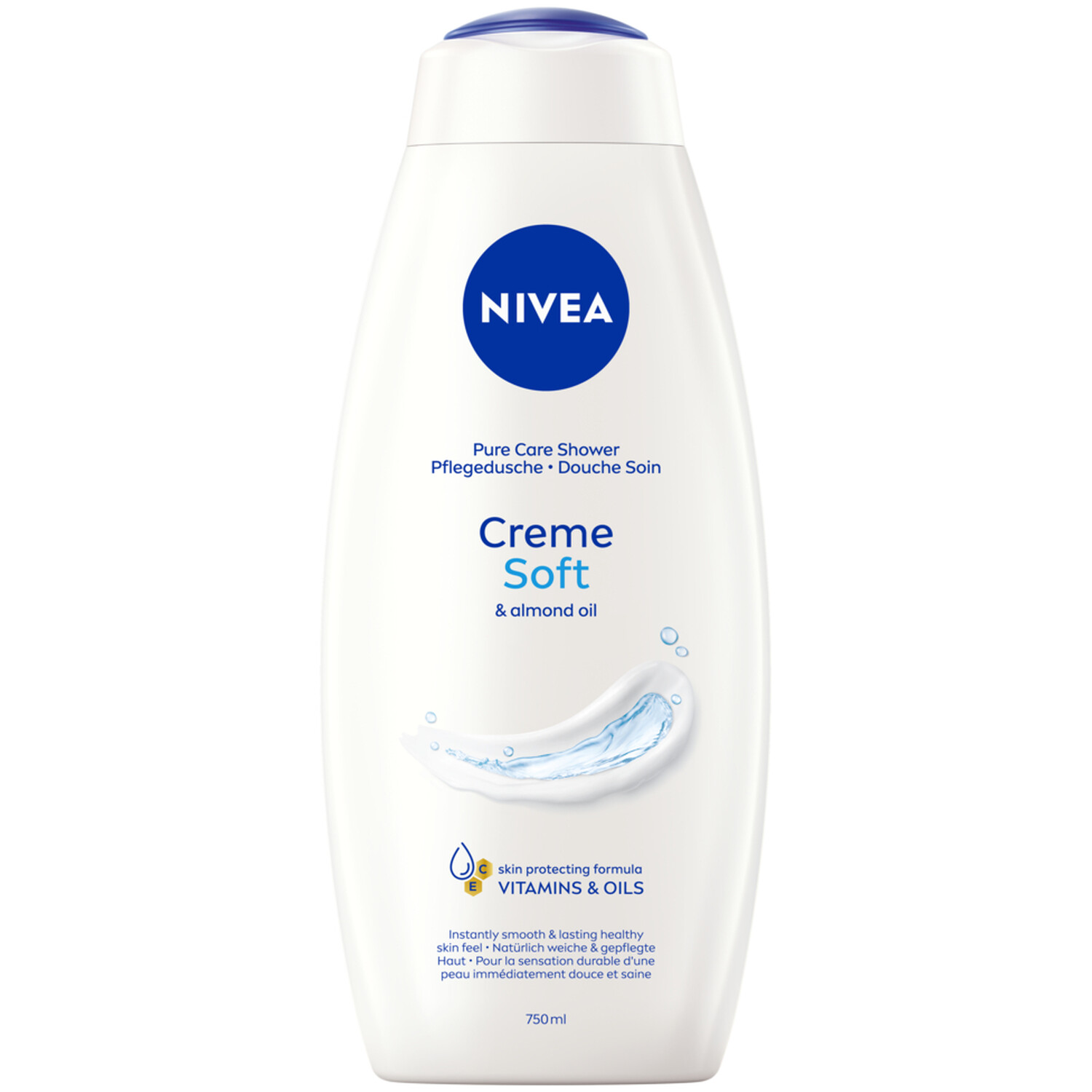 Nivea Pure Soft Care Shower Creme - White Image