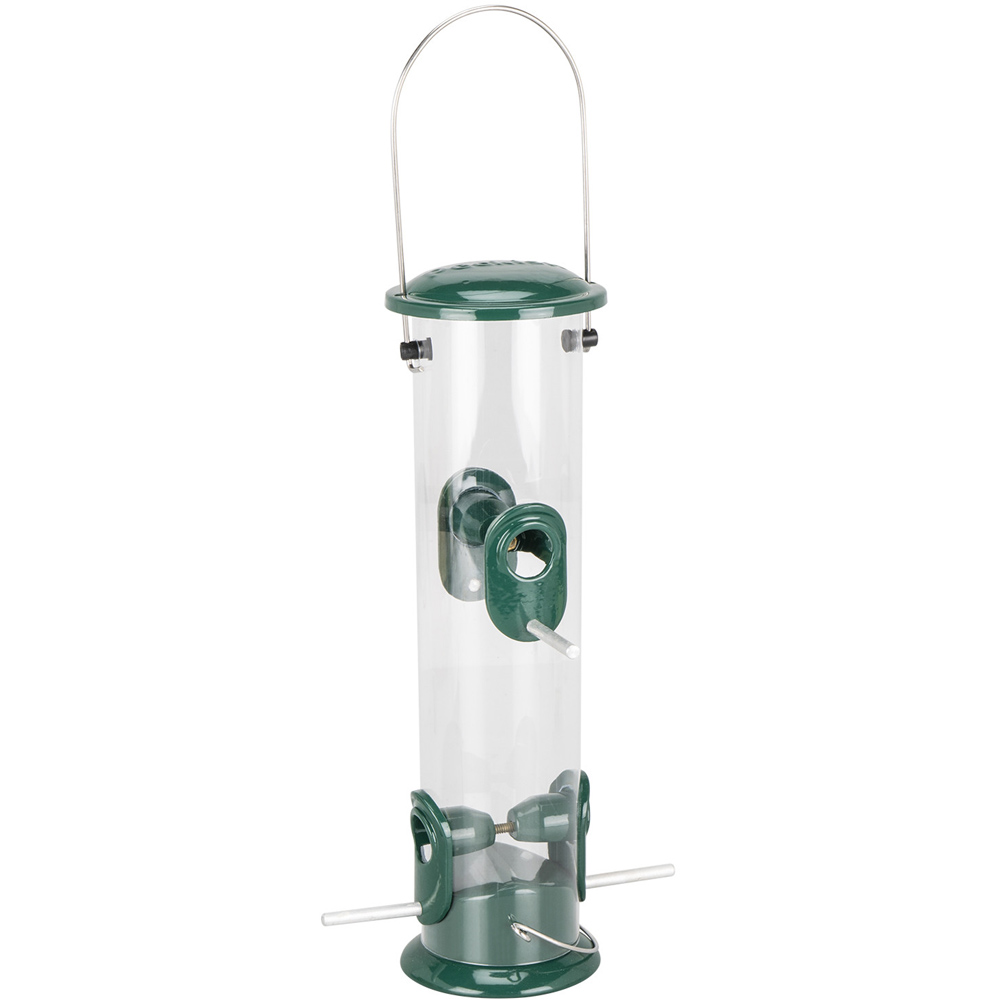 Peckish Green All Weather Small Seed Bird Feeder 30cm Image