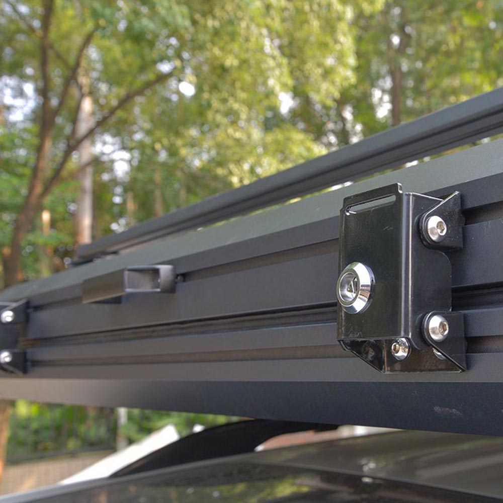 Living and Home Blue Hard Shell Car Roof Tent with Retractable Ladder and Canopy 210 x 132cm Image 7