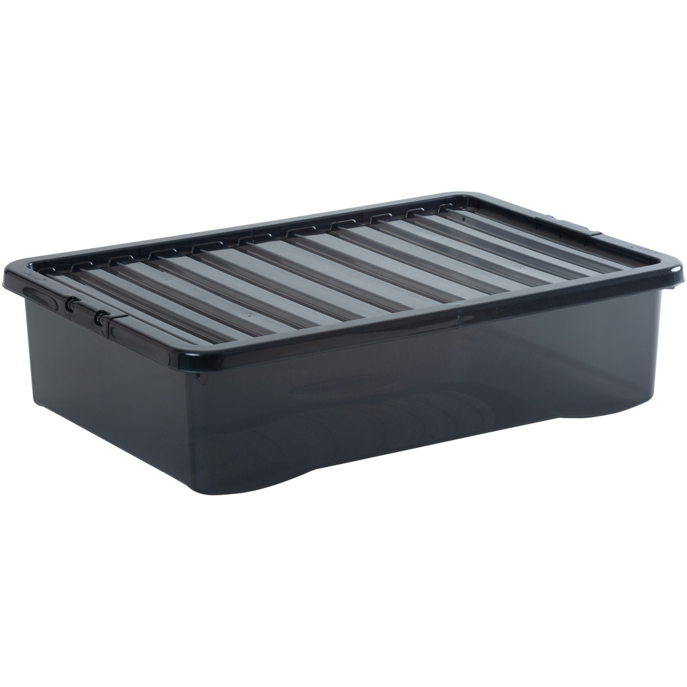 Wham Crystal 46L Smoke Underbed Box with Lid 5 Pack Image 4