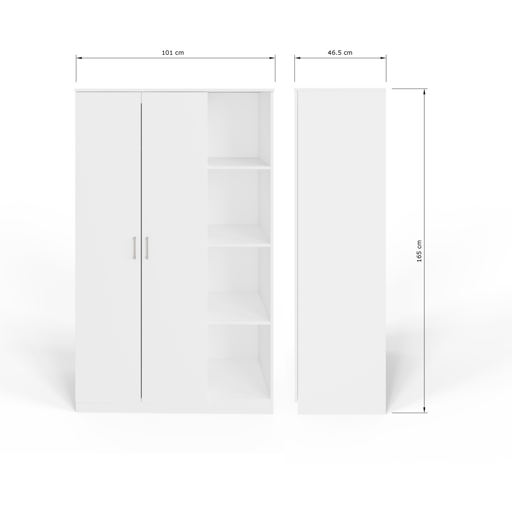 GFW Bailey White 2 Piece Bedroom Furniture Set Image 6