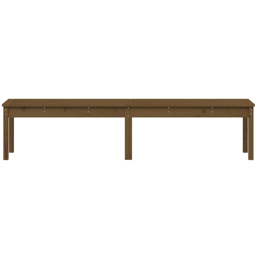 vidaXL Honey Brown Solid Pine Wood Slatted Garden Bench 203.5 x 44 x 45cm Image 3