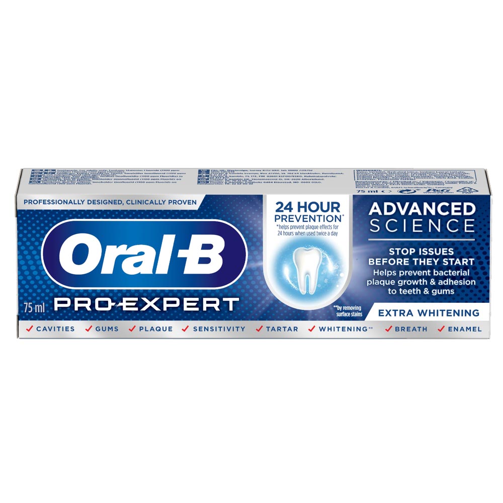 Oral-B Pro-Expert Advanced Science Extra White Toothpaste 75ml Image 1