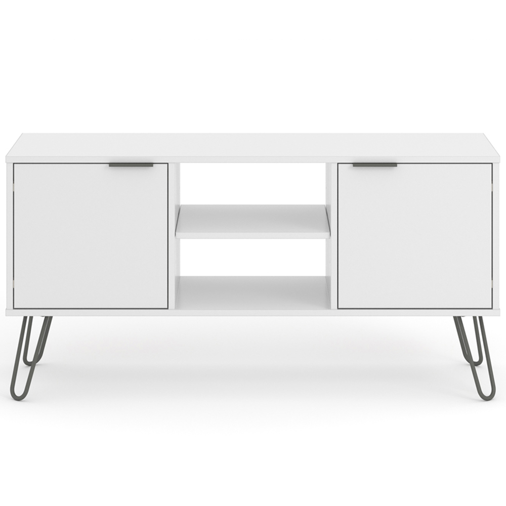 Core Products Augusta White 2 Door Flat Screen TV Unit Image 2