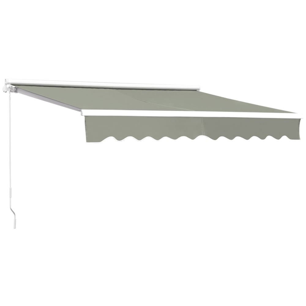 Living and Home Grey Retractable Manual Patio Awning 3 x 3.5m Image 4