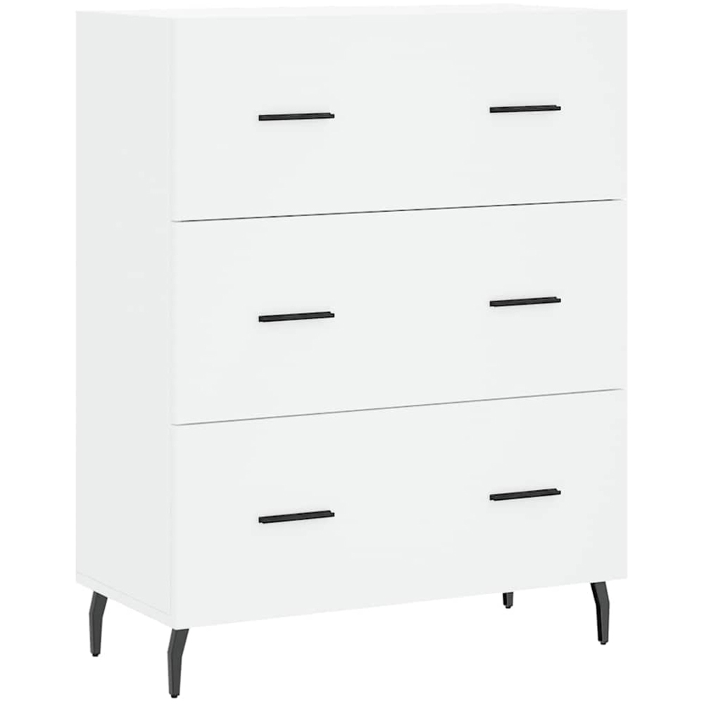 vidaXL 2 Door 3 Drawer 3 Shelf White Highboard Image 6