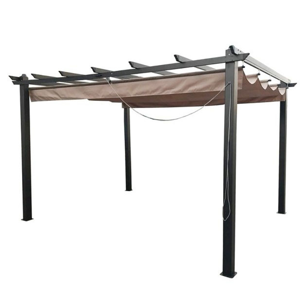 Glendale 4 x 3m Seville Mocha Garden Pergola Image 2