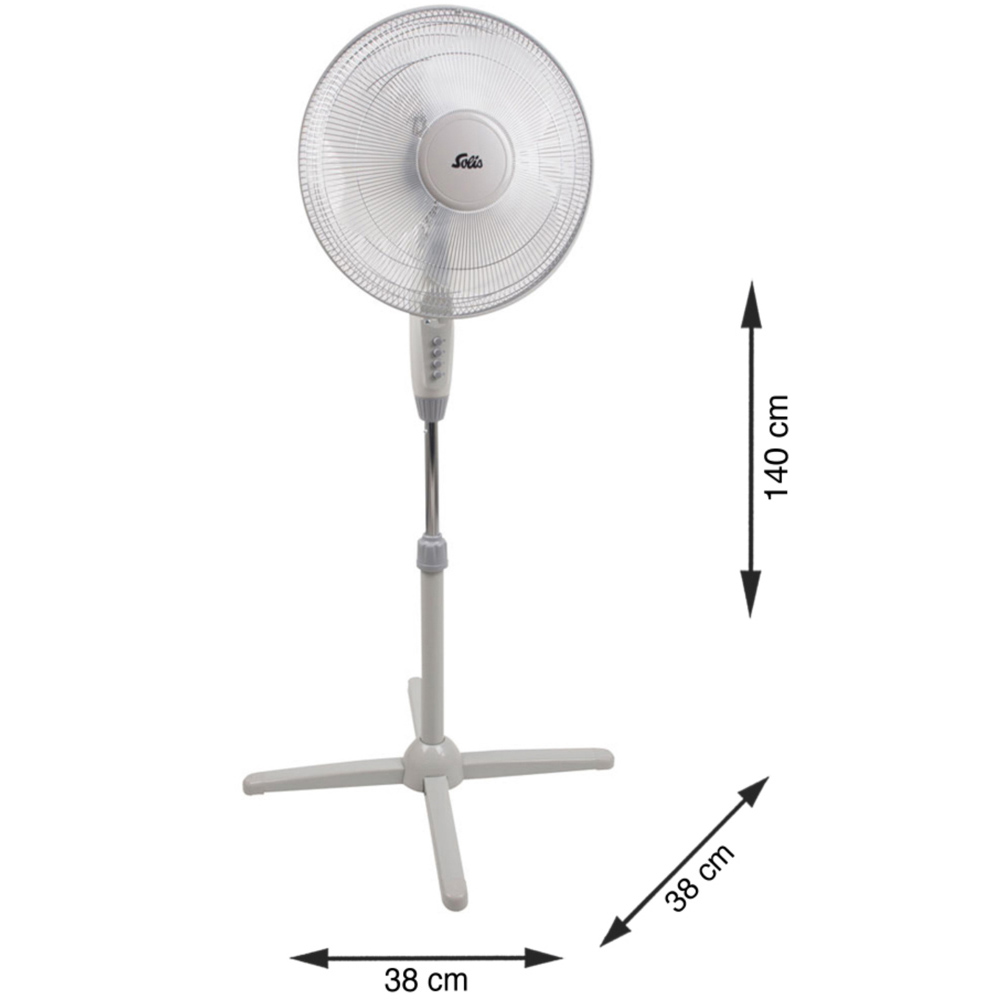 Solis Grey Adjustable Pedestal Fan 47 inch Image 7