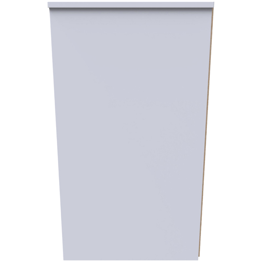 Crowndale Monaco 3 Drawer Grey Gloss and White Bedside Cabinet Ready Assembled Image 4