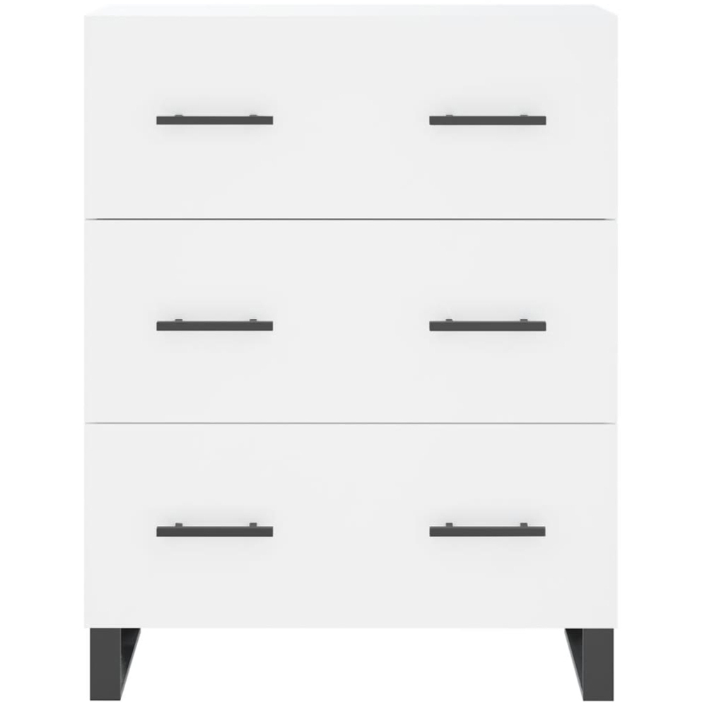 vidaXL 3 Door 3 Drawer White Highboard with Adjustable Shelves Image 8