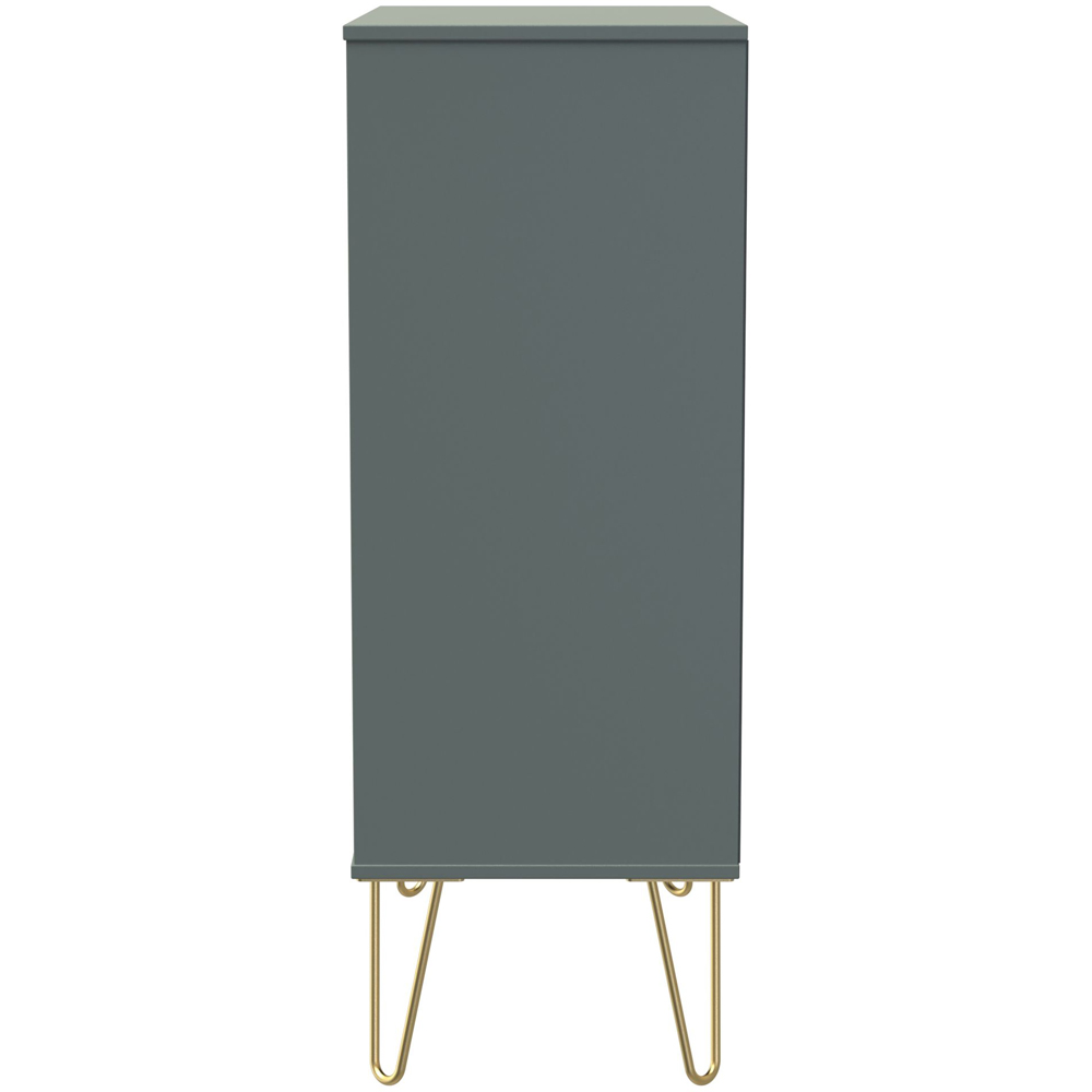 Crowndale 5 Drawer Reed Green Wide Chest of Drawers Ready Assembled Image 4