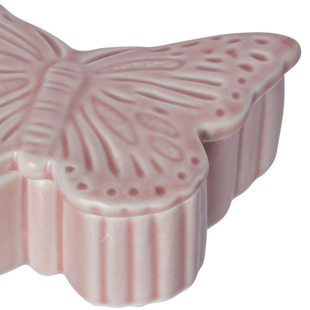 Wilko Pink Butterfly Trinket Dish Image 6