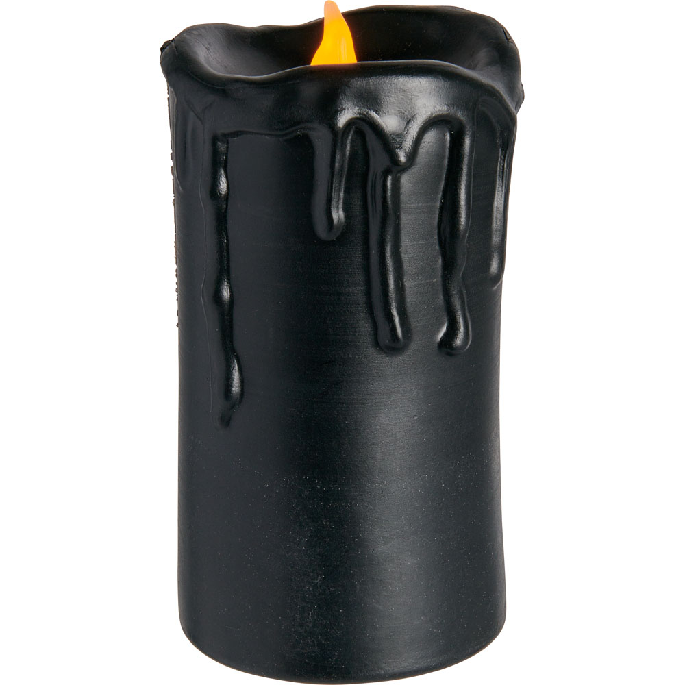 Wilko Halloween Black Light Up Candle 14cm Image 2