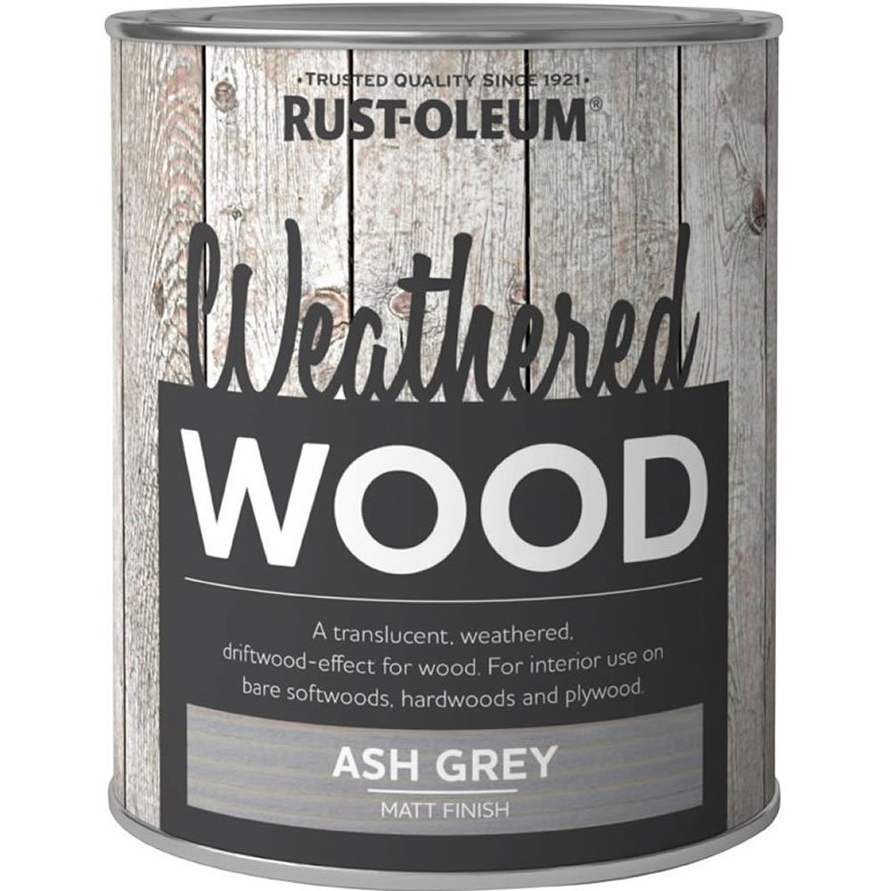 Rust-Oleum Weathered Wood Paint Ash Grey 750ml Image 2