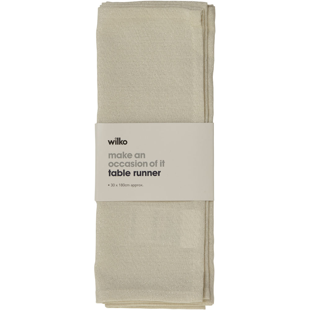 Wilko Silver Table Runner 30 x 180cm Wilko