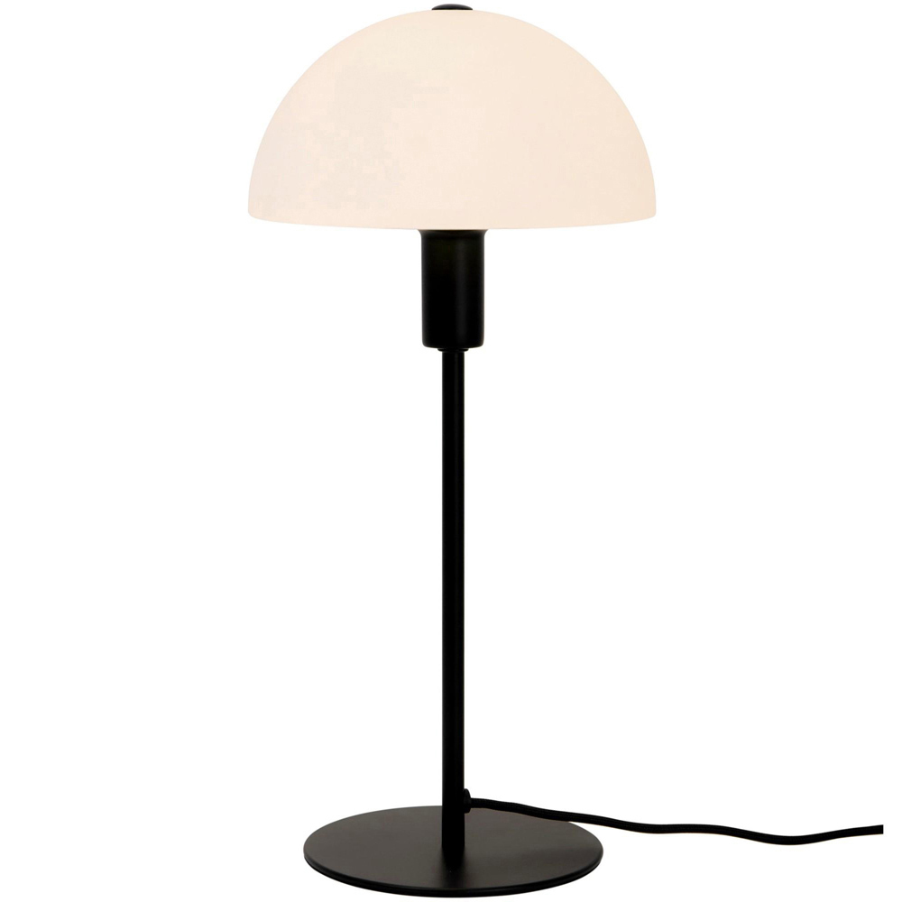 Nordlux Ellen 20 E14 Opal Black Table Lamp Image 1