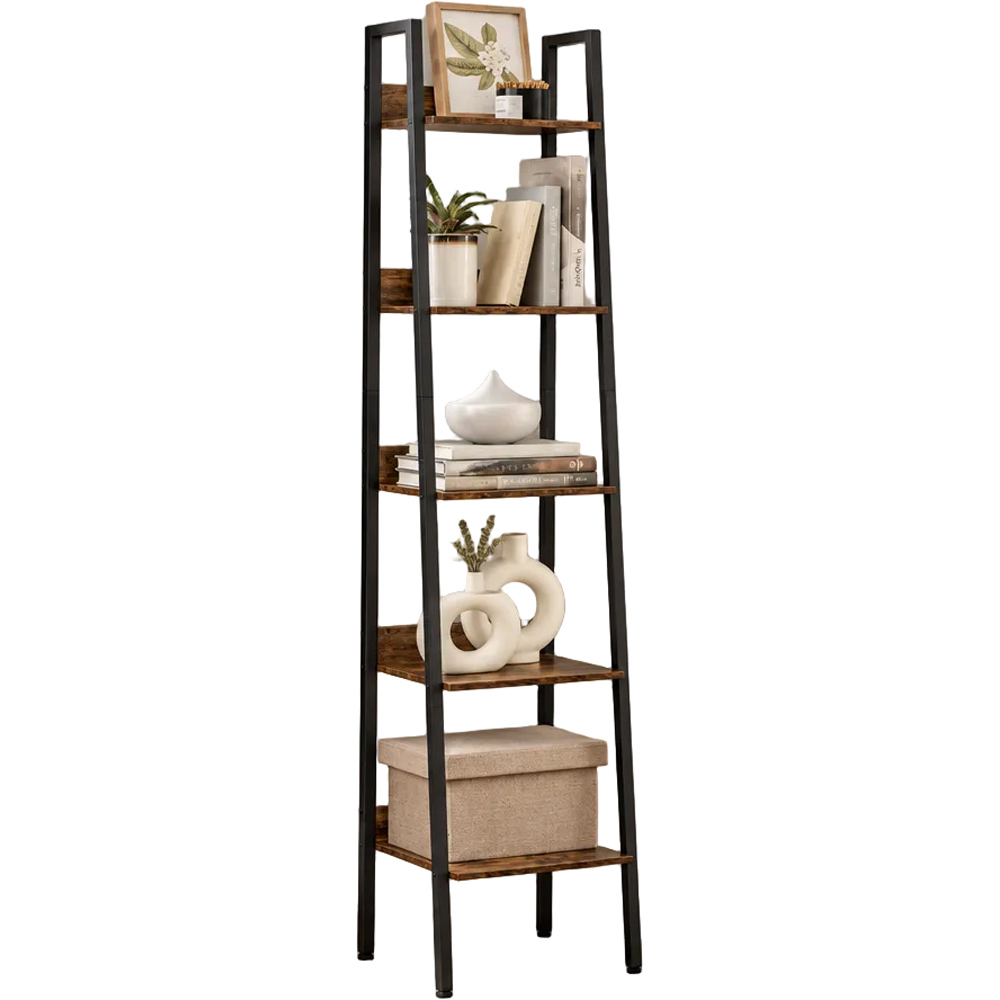 Modcraft 5 Shelf Narrow Ladder Bookshelf Image 4