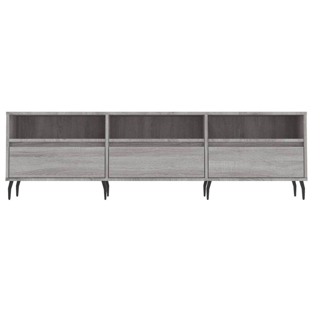 vidaXL 3 Door 3 Shelf Grey Sonoma TV Cabinet Image 5