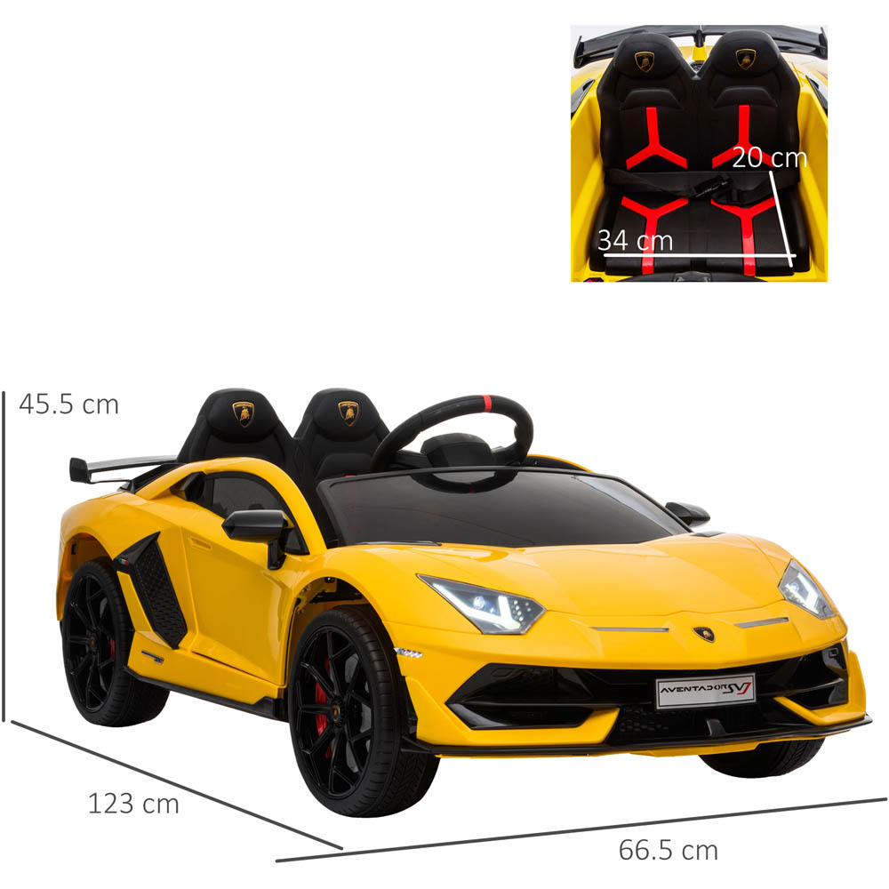 Tommy Toys Lamborghini SVJ Kids Ride On Electric Car Yellow 12V Image 7