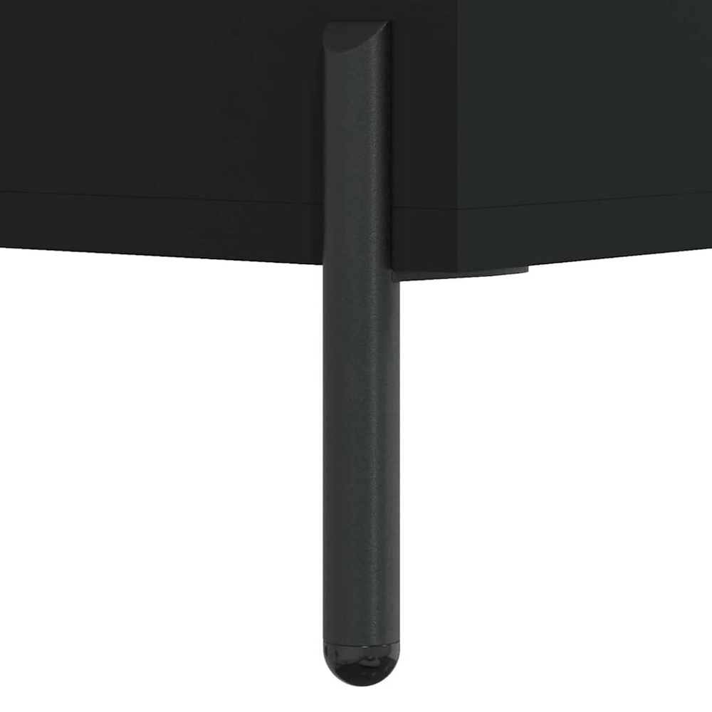 vidaXL 3 Open Shelf Black Shelf Cabinet Image 7