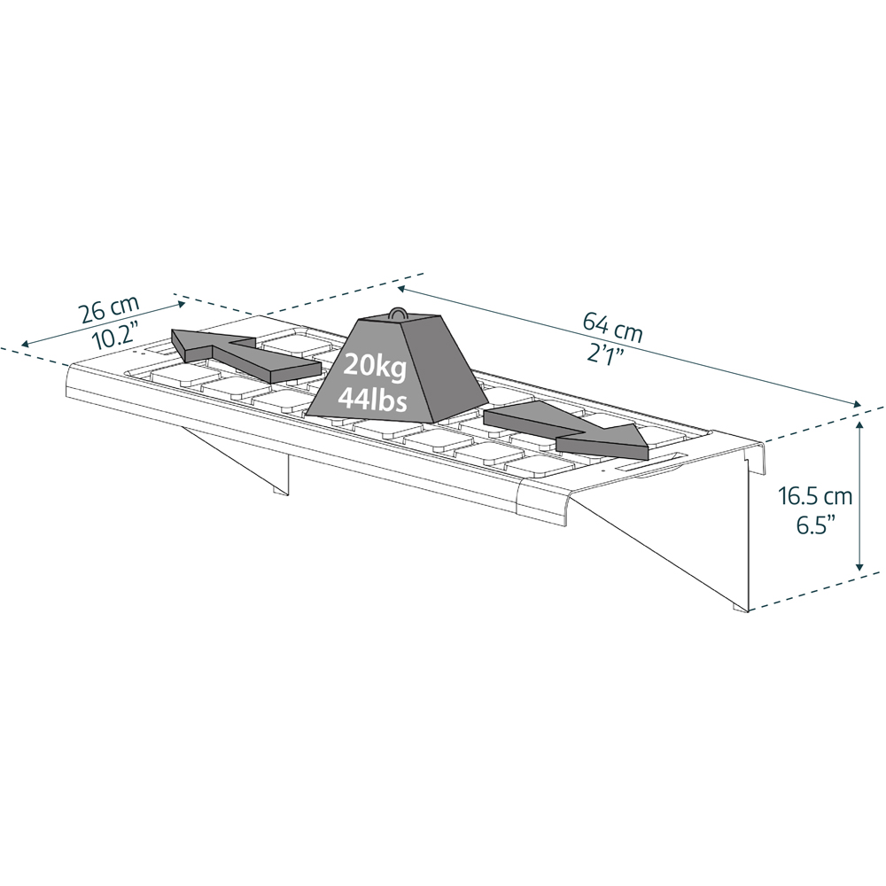 Palram Canopia 64cm Shelf Kit 2 Pack Image 4
