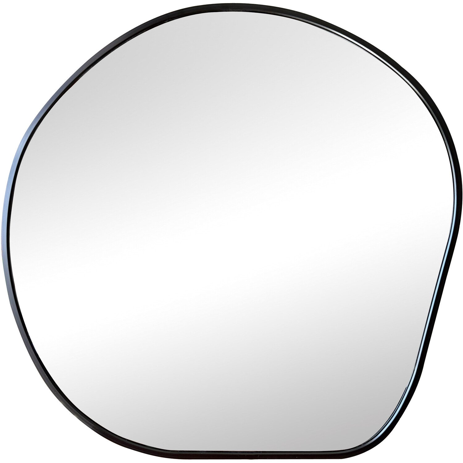 Black Framed Organic Mirror Black Image 1