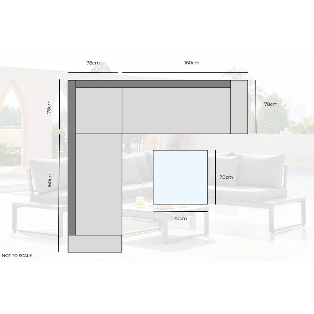 Furniturebox Bermuda 6 Seater Grey Sofa Lounge Set Image 9