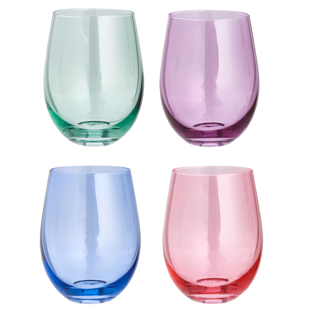 Wilko Pastel Iridescent Tumbler 4 Pack Image 1