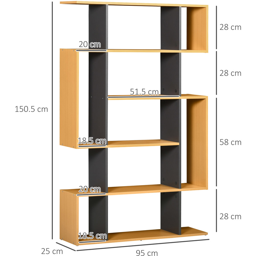 HOMCOM 5 Shelf Ladder Bookshelf Image 7