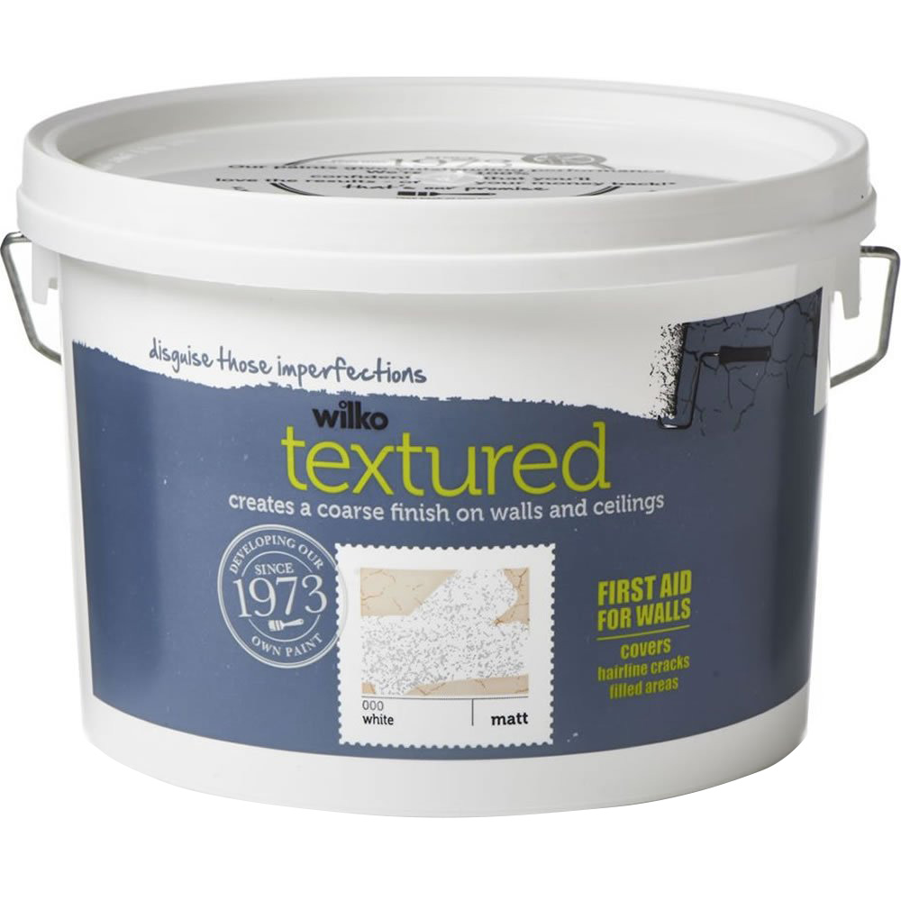 Wilko Textured Walls & Ceilings White Emulsion Paint 2.5L Image 2