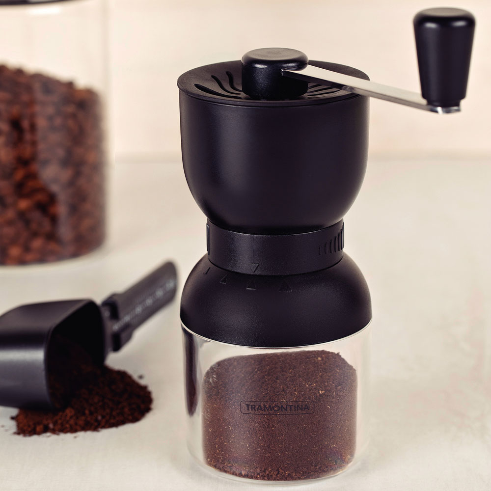 Tramontina Black Manual Coffee Grinder with Ceramic Burr Image 2