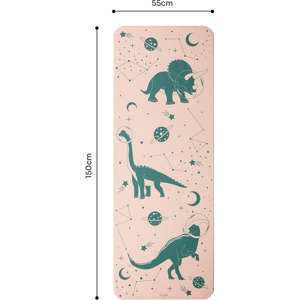 Myga Dinosaur Kids Printed Yoga Silk Mat Image 4