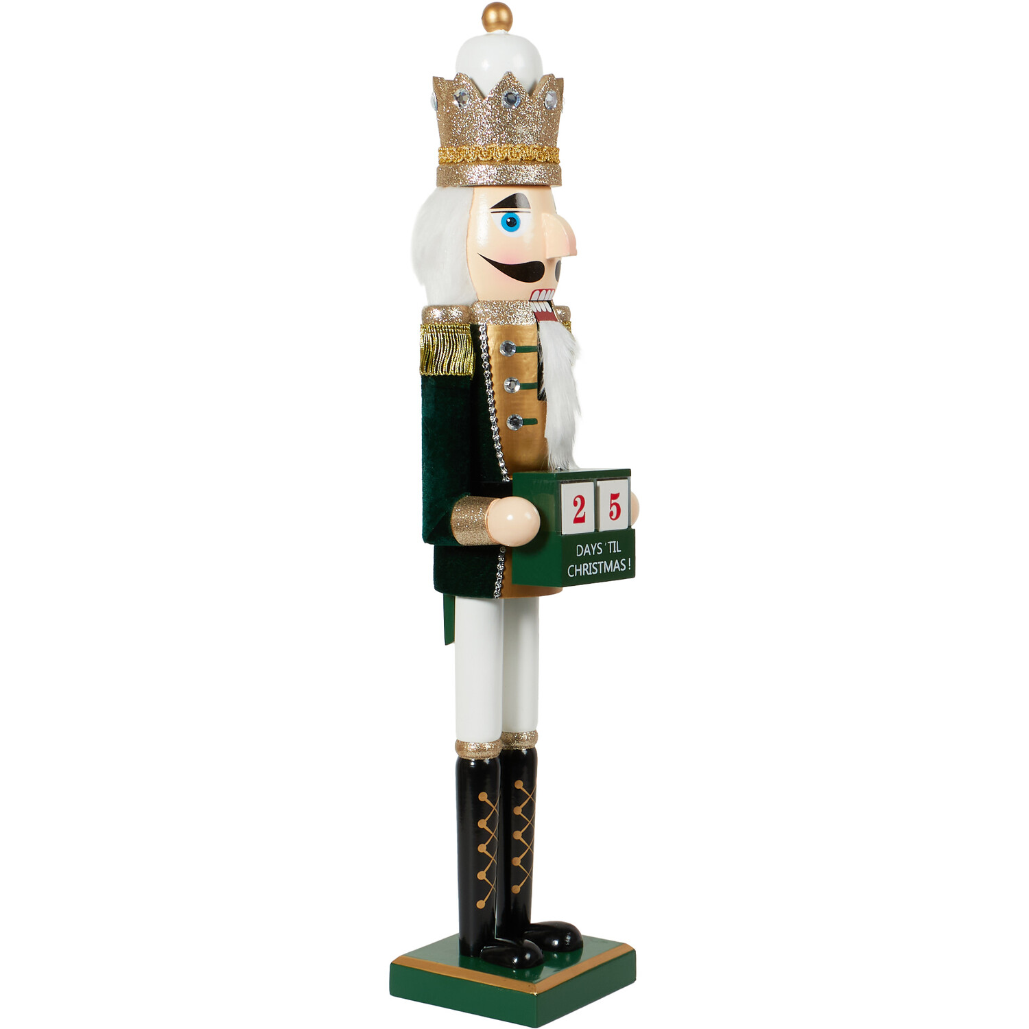 Advent Emerald & Gold Nutcracker - Green Image 3