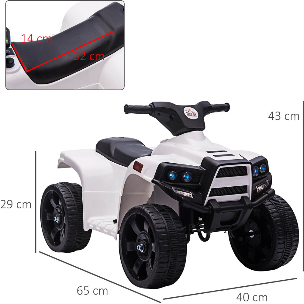 Tommy Toys Toddler Ride On Electric Quad Bike White and Black 6V Image 7