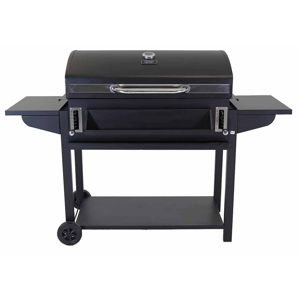 Charles Bentley Deluxe Steel Charcoal BBQ Grill Black Image 1