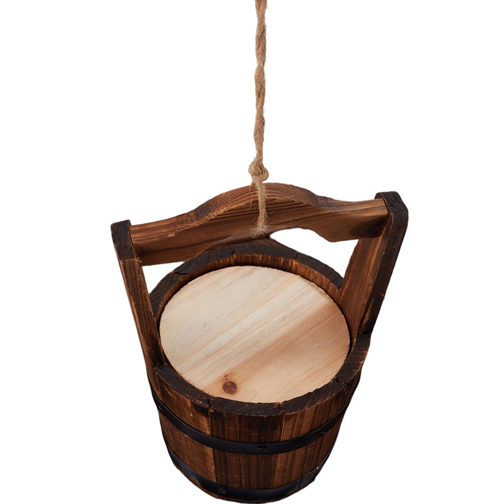 Living and Home Antique Style Wishing Well Planter Image 3